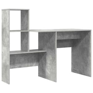 vidaXL Stůl Betonově &scaron;ed&aacute; Kompozitn&iacute; dřevo 131,5 x 50 x 106,5 cm
