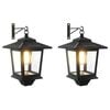 vidaXL N&aacute;stěnn&eacute; sv&iacute;tidlo with LED Bulb 2 ks Čern&aacute; 19 x 14 x 25 cm