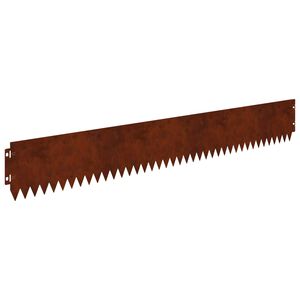 vidaXL Okraj tr&aacute;vn&iacute;ku 20 pcs 103 x 15 cm Ocel Rezav&aacute;