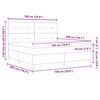 vidaXL LED box pružinov&aacute; postel s matrac&iacute; Modr&aacute; 180 x 200 cm textil