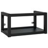 vidaXL N&aacute;stěnn&yacute; koupelnov&yacute; reg&aacute;l pod umyvadlo čern&yacute; 59x38x31 cm železo
