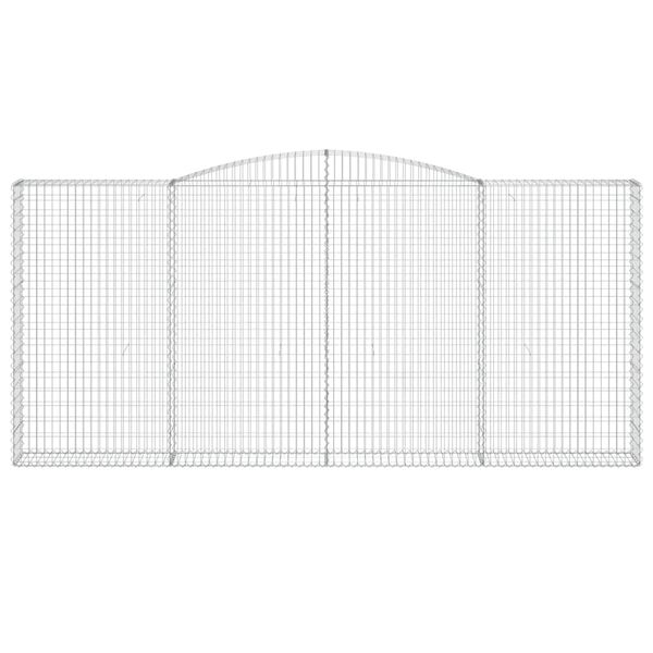 vidaXL Klenuté gabionové koše 2 ks 400x30x180/200cm pozinkované železo