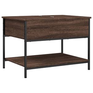 vidaXL Konferenčn&iacute; stolek hněd&yacute; dub 70 x 50 x 50 cm kompozit a kov