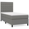 vidaXL Box spring postel s matrac&iacute; tmavě &scaron;ed&aacute; 80 x 200 cm textil