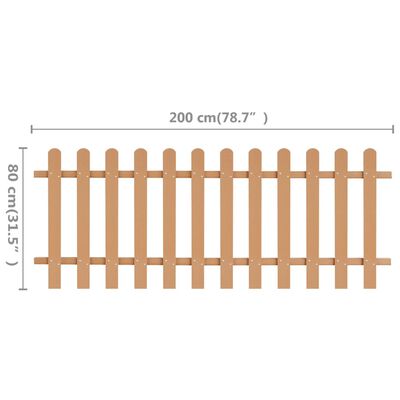 vidaXL Laťkový plot WPC 200 x 80 cm