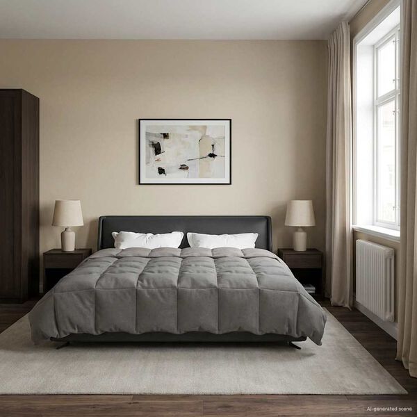 vidaXL Letn&iacute; přikr&yacute;vka &Scaron;něrov&aacute;n Světle &scaron;ed&aacute; 200 x 220 cm Mikrovl&aacute;kno