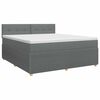 vidaXL Postel boxspring s matrac&iacute; Tmavě &scaron;ed&aacute; 140 x 200 cm Textil