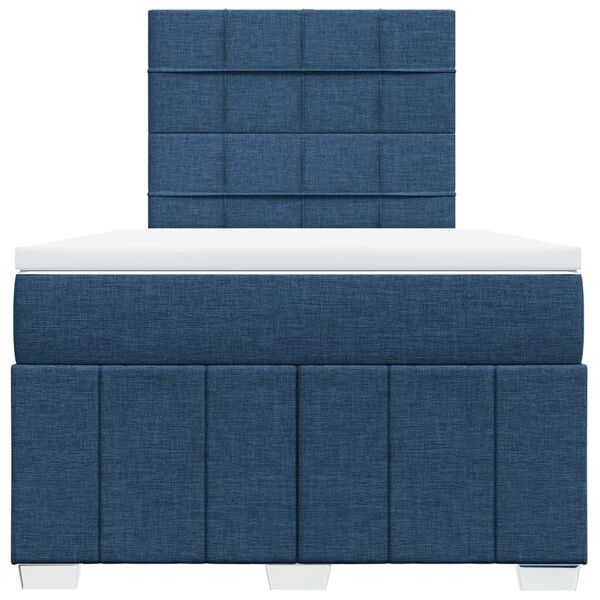 vidaXL Box spring postel s matrac&iacute; čern&aacute; 120x190 cm textil