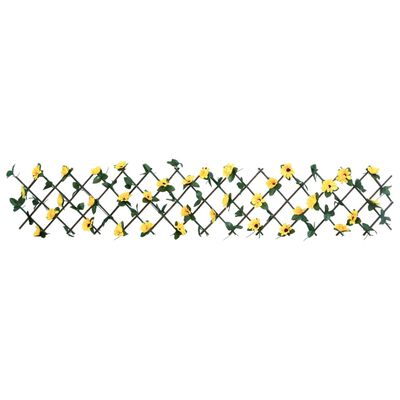 vidaXL Treláž s umělým břečťanem roztahovací žlutá 180 x 20 cm