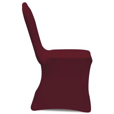 vidaXL Strečové potahy na židle, 100 ks, vínová