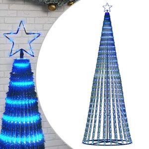 vidaXL LED v&aacute;nočn&iacute; stromek 475 modr&yacute;ch LED diod 247 cm