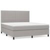 vidaXL Box spring postel s matrac&iacute; světle &scaron;ed&aacute; 160 x 200 cm textil