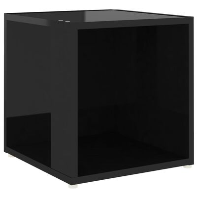 vidaXL Odkládací stolek černý vysoký lesk 33x33x34,5 cm dřevotříska