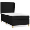 vidaXL Box spring postel s matrac&iacute; čern&aacute; 100 x 200 cm textil