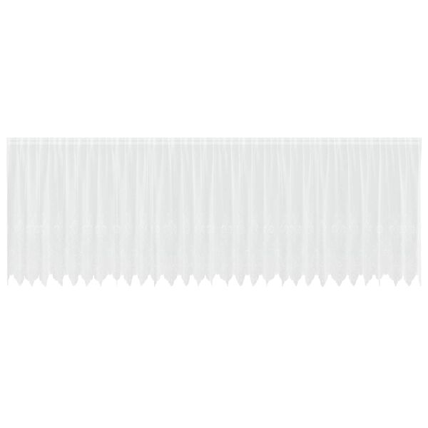 vidaXL Čipkov&yacute; Z&aacute;věs se z&aacute;clonami B&iacute;l&aacute; 180 x 750 cm Polyester