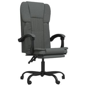 vidaXL Polohovac&iacute; kancel&aacute;řsk&aacute; židle tmavě &scaron;ed&aacute; textil