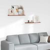 vidaXL N&aacute;stěnn&aacute; polička 2 pcs Červen&aacute; 80 x 9 x 3 cm kompozitn&iacute; dřevo
