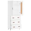 vidaXL Skř&iacute;ň highboard b&iacute;l&aacute; 69,5 x 34 x 180 cm kompozitn&iacute; dřevo
