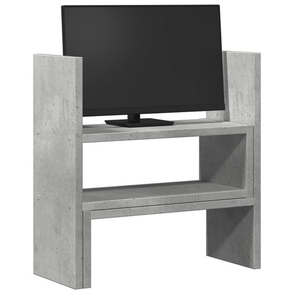 vidaXL Stoln&iacute; organiz&eacute;r nastaviteln&yacute; betonově &scaron;ed&yacute; 40x17x41cm kompozit