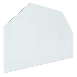 vidaXL Skleněn&aacute; deska k krbu Transparentn&iacute; 80 x 50 cm Sklo