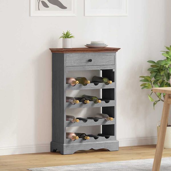 vidaXL Stojan na v&iacute;no masivn&iacute; mangovn&iacute;kov&eacute; dřevo 55 x 23 x 85 cm