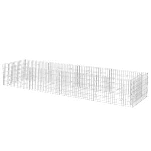 vidaXL Gabionov&yacute; vyv&yacute;&scaron;en&yacute; z&aacute;hon ocel 360 x 90 x 50 cm