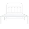 vidaXL Kovový rám postele s čelem bílý 100 x 190 cm
