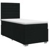vidaXL Postel boxspring s matrac&iacute; s čelo Čern&aacute; 80 x 200 cm Textil