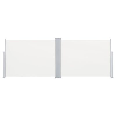 vidaXL Zatahovací boční markýza / zástěna krémová 120 x 1000 cm