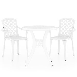 vidaXL 3d&iacute;ln&yacute; bistro set lit&yacute; hlin&iacute;k b&iacute;l&yacute;