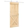 vidaXL Posuvn&eacute; dveře Př&iacute;rodn&iacute; a b&iacute;l&aacute; 80 x 210 cm Masivn&iacute; borov&eacute; dřevo