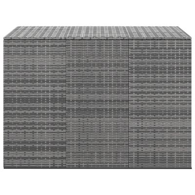 vidaXL Zahradní úložný box PE ratan 145 x 100 x 103 cm šedý