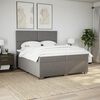 vidaXL Box spring postel s matrac&iacute; taupe 200x200 cm textil