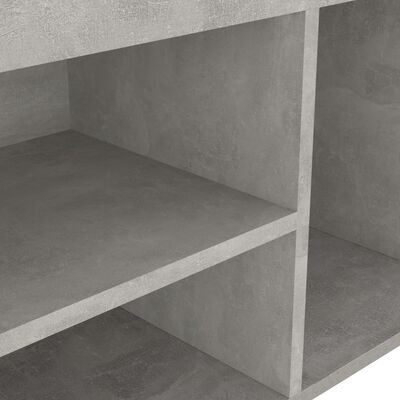 vidaXL Lavice s botníkem poduška betonově šedá 80x30x47 cm dřevotříska