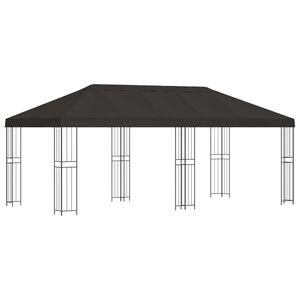 vidaXL Zahradn&iacute; alt&aacute;n 6 x 3 m Antracitov&aacute; Polyester a ocel 190 gsm