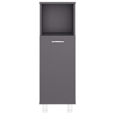 vidaXL Koupelnová skříňka šedá 30 x 30 x 95 cm dřevotříska