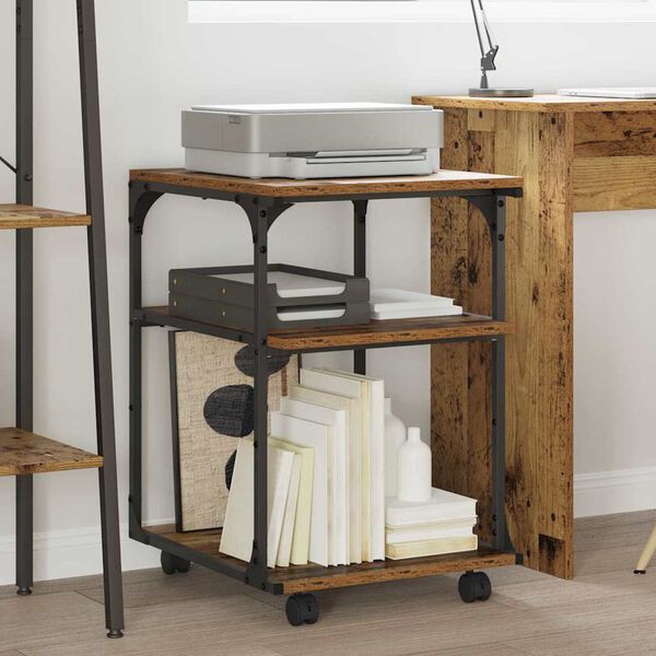 vidaXL Stojan na tisk&aacute;rnu Star&eacute; dřevo 43 x 48 x 64 cm kompozitn&iacute; dřevo