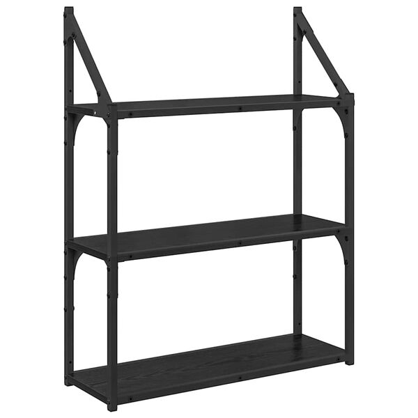 vidaXL N&aacute;stěnn&aacute; polička Čern&yacute; dub 60 x 21 x 78,5 cm kompozitn&iacute; dřevo