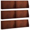 vidaXL Opěrn&aacute; zeď 6 ks 80 x 12 x 50 cm Povětrnostně odoln&aacute; ocel Rezav&aacute;