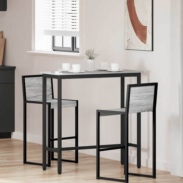 vidaXL stůl &Scaron;ed&aacute; Sonoma 100 x 40 x 100,5 cm Inžen&yacute;rsk&eacute; dřevo a ocel