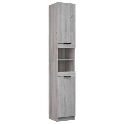 vidaXL Koupelnová skříňka šedá sonoma 32x34x188,5 cm kompozitní dřevo