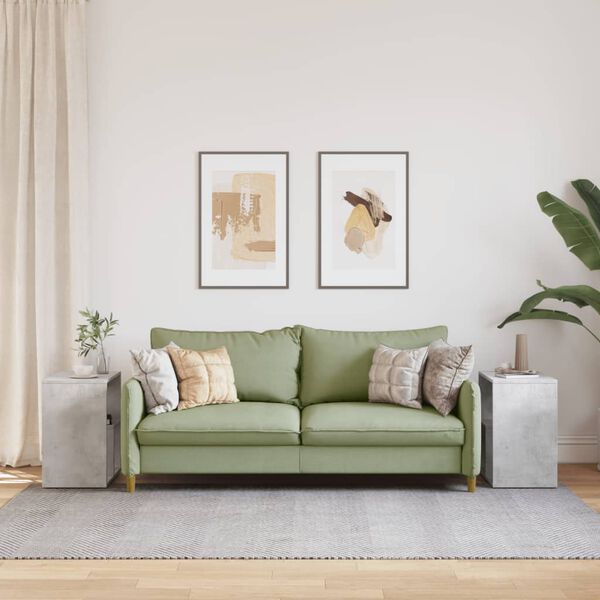 vidaXL Odkl&aacute;dac&iacute; stolky 2 ks betonově &scaron;ed&eacute; 50x30x50cm kompozitn&iacute; dřevo