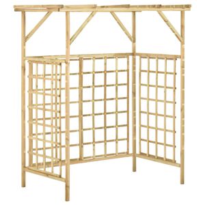 vidaXL Zahradn&iacute; pergola pro dvě popelnice impregnovan&eacute; borov&eacute; dřevo
