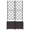 vidaXL Zahradn&iacute; pěstebn&iacute;k 2 pcs Hněd&aacute; 80 x 40 x 143 cm Plast