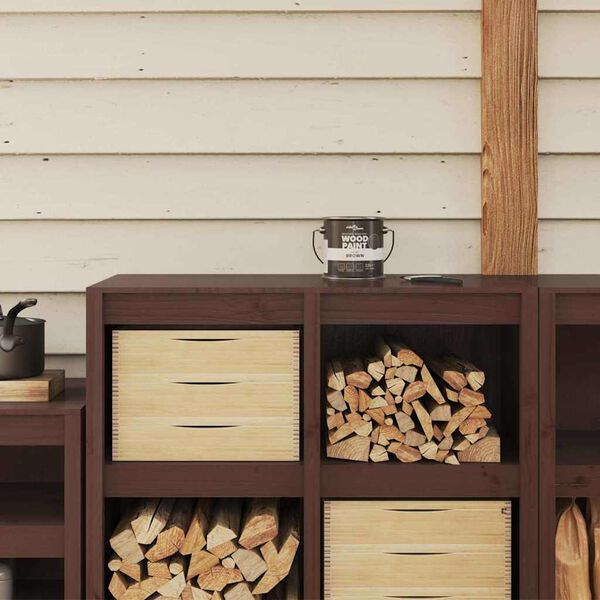 vidaXL Barva na dřevo Hnědá 16,5 x 16,5 x 15,9 cm Tisk na zeď