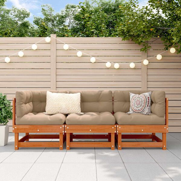 Rohov&aacute; pohovka Voskově Hněd&aacute; 183 x 61 x 62 cm Masivn&iacute; borovice