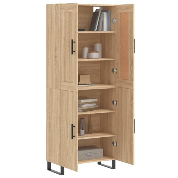 vidaXL Skř&iacute;ň highboard dub sonoma 69,5 x 34 x 180 cm kompozitn&iacute; dřevo