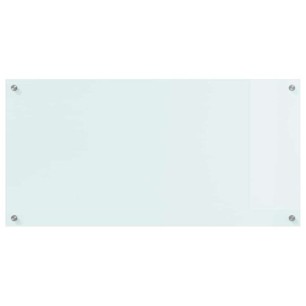 vidaXL Kuchyňsk&aacute; z&aacute;stěna B&iacute;l&aacute; 100 x 50 cm tvrzen&eacute; sklo