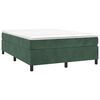 vidaXL Box spring postel s matrac&iacute; tmavě zelen&aacute; 140x200 cm samet