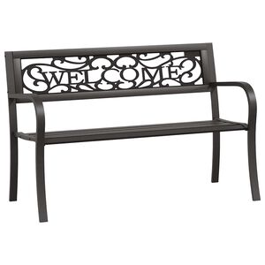 vidaXL Zahradn&iacute; lavice 125 cm ocel čern&aacute;